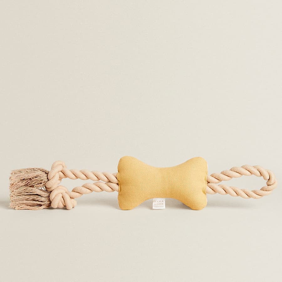 Игрушка «Кость» из холщовой ткани на шнурке