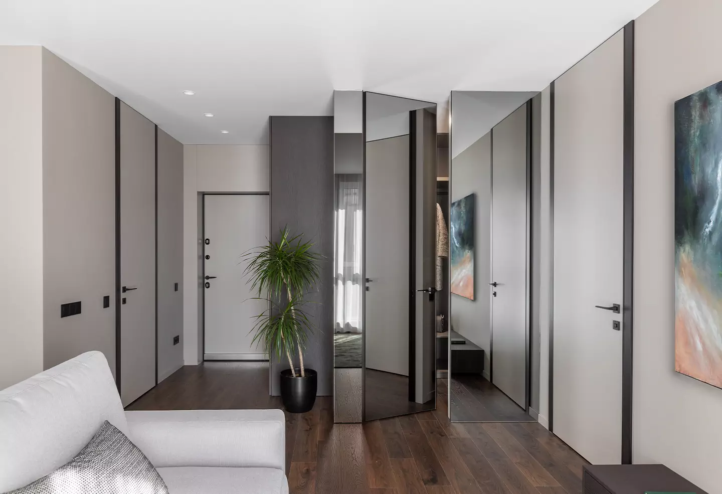 Изумрудные акценты в интерьере квартиры для молодого бизнесмена — проект Ксении Мицкевич