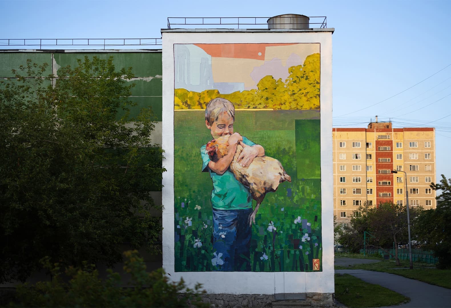 Международный фестиваль уличного искусства STENOGRAFFIA: Воспоминания о детстве. Андрей Калугин (VERSUS FLOW) (Махачкала, Россия). Фото: Дмитрий Чабанов