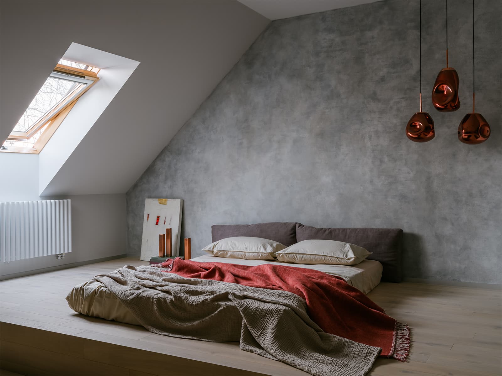 Модернистский интерьер квартиры с винтажными деталями — проект Architectural Studio RE