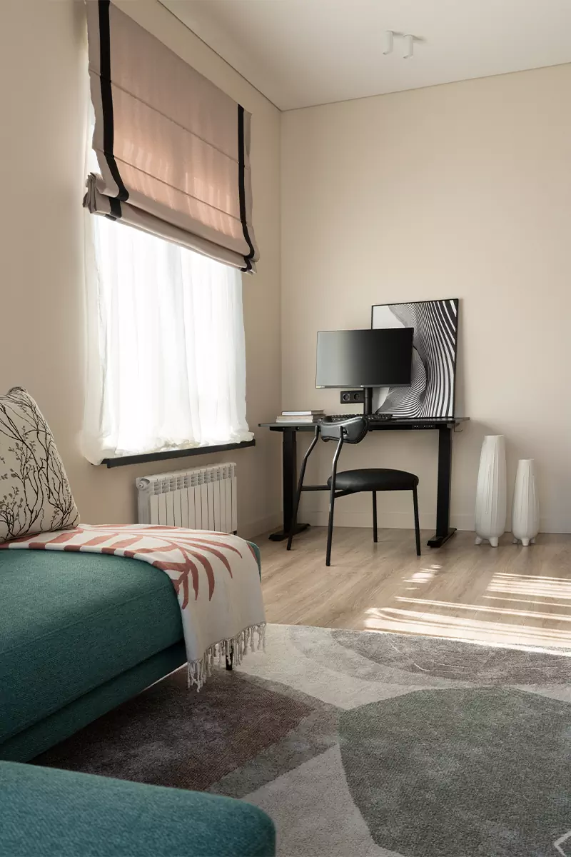 Природные оттенки и функциональные системы хранения в интерьере квартиры для молодой пары — проект Гульнары Алимбаевой и Дилары Байзаковой