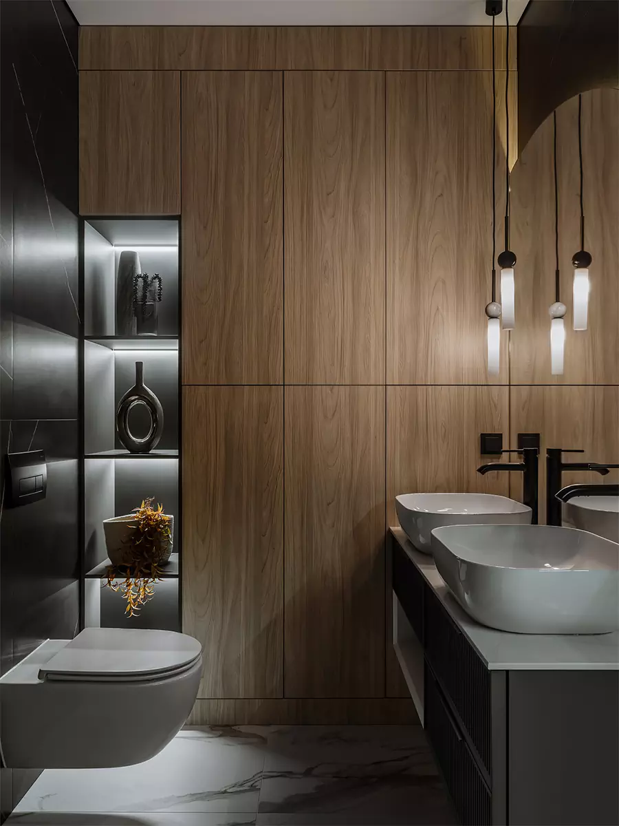 Расслабленная палитра и натуральные материалы в интерьере большой квартиры — проект студии дизайна ROOM