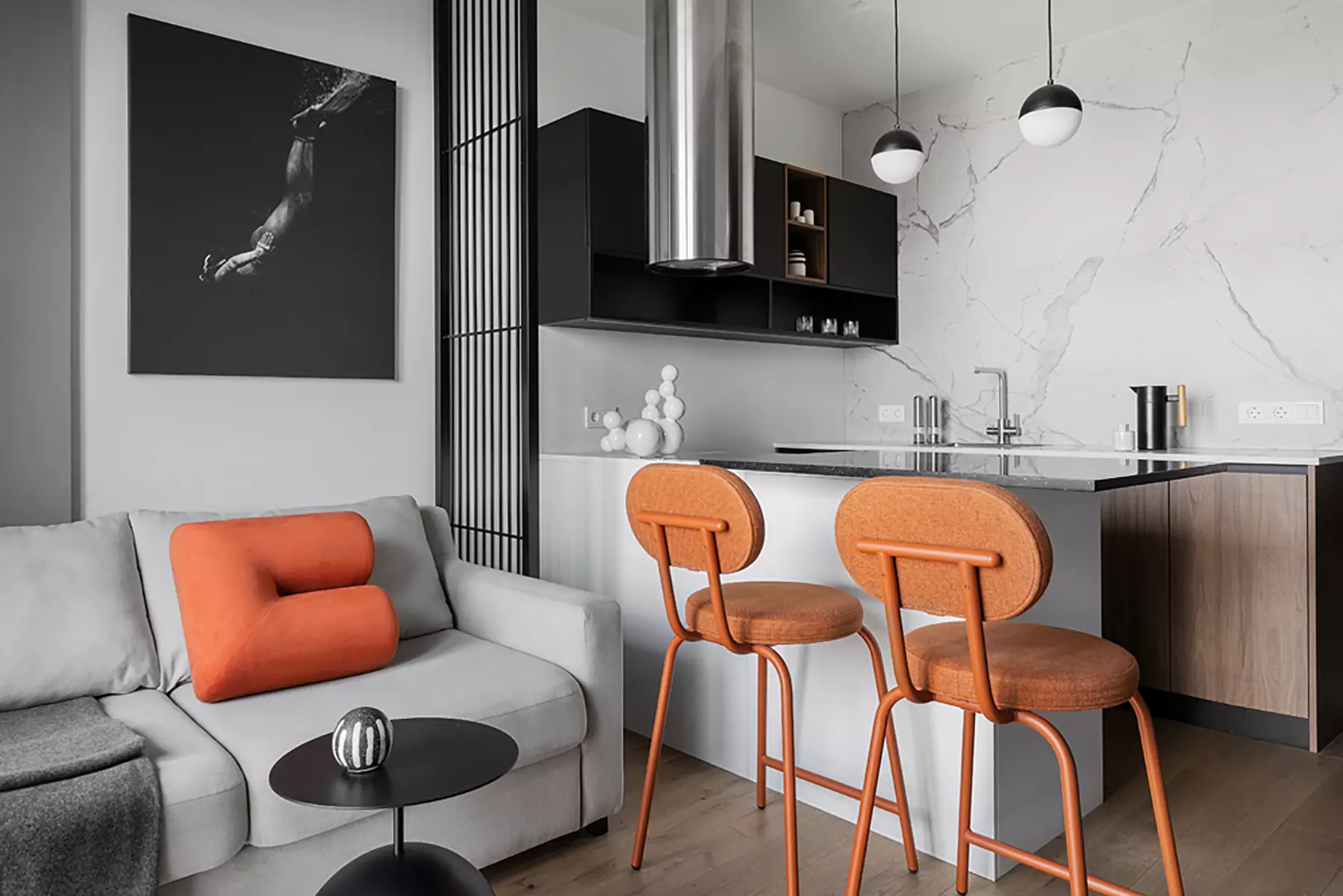 Лаконичный интерьер квартиры площадью 23 квадратных метра — проект Дарьи Максимовой