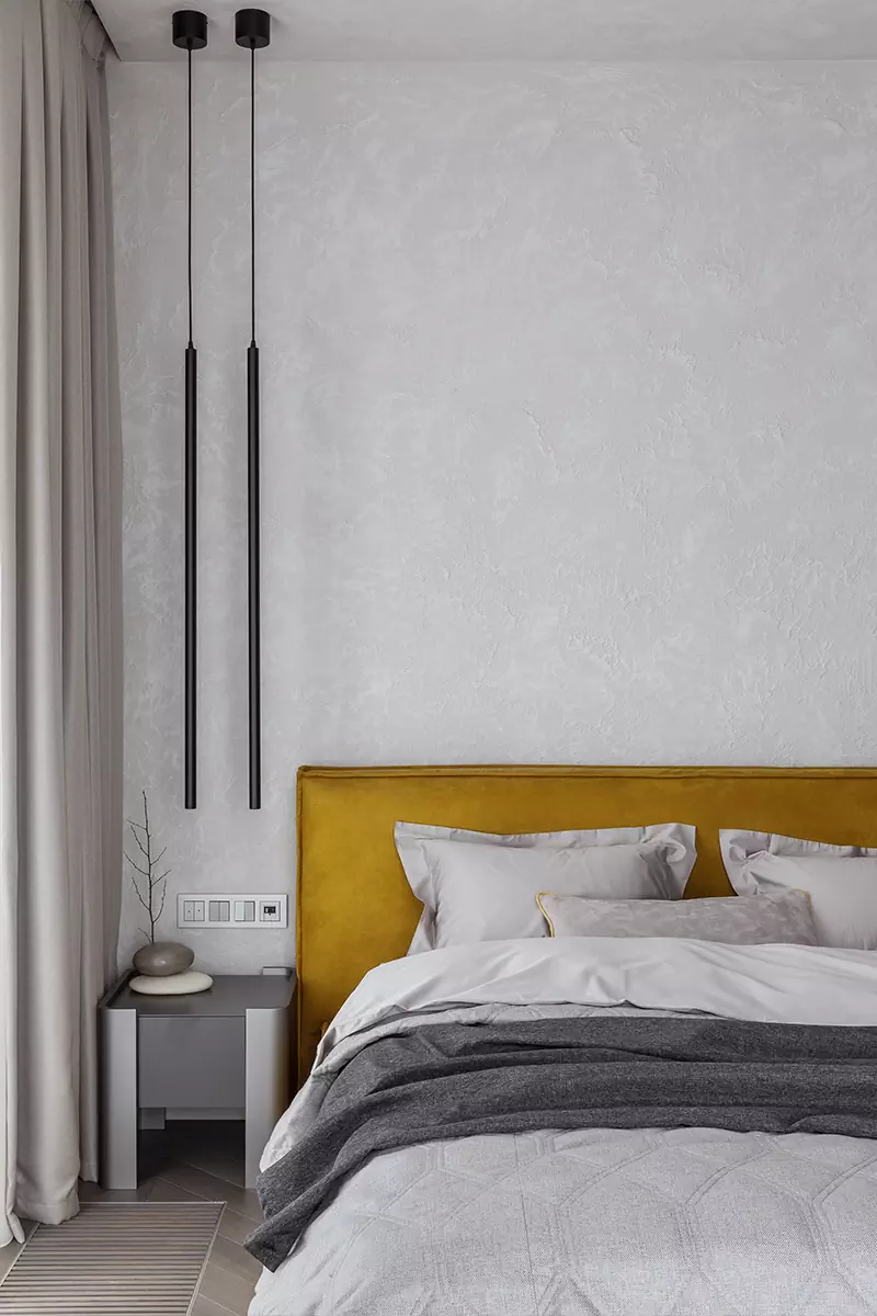 Все оттенки серого в почти монохромном интерьере квартиры для молодой девушки — проект бюро Sazha