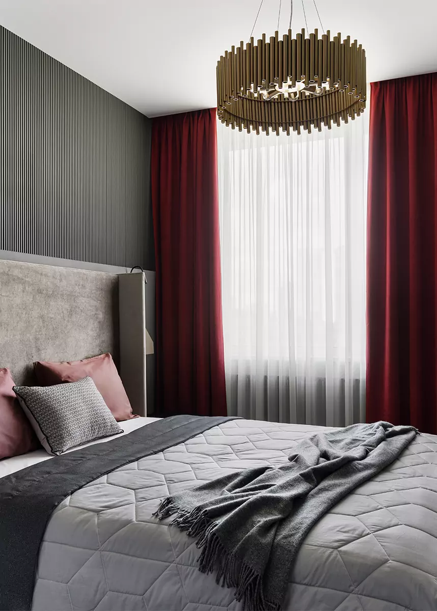 Сочетание бордового и терракотового в интерьере квартиры для большой семьи — проект дизайн-студии Полины Агафоновой