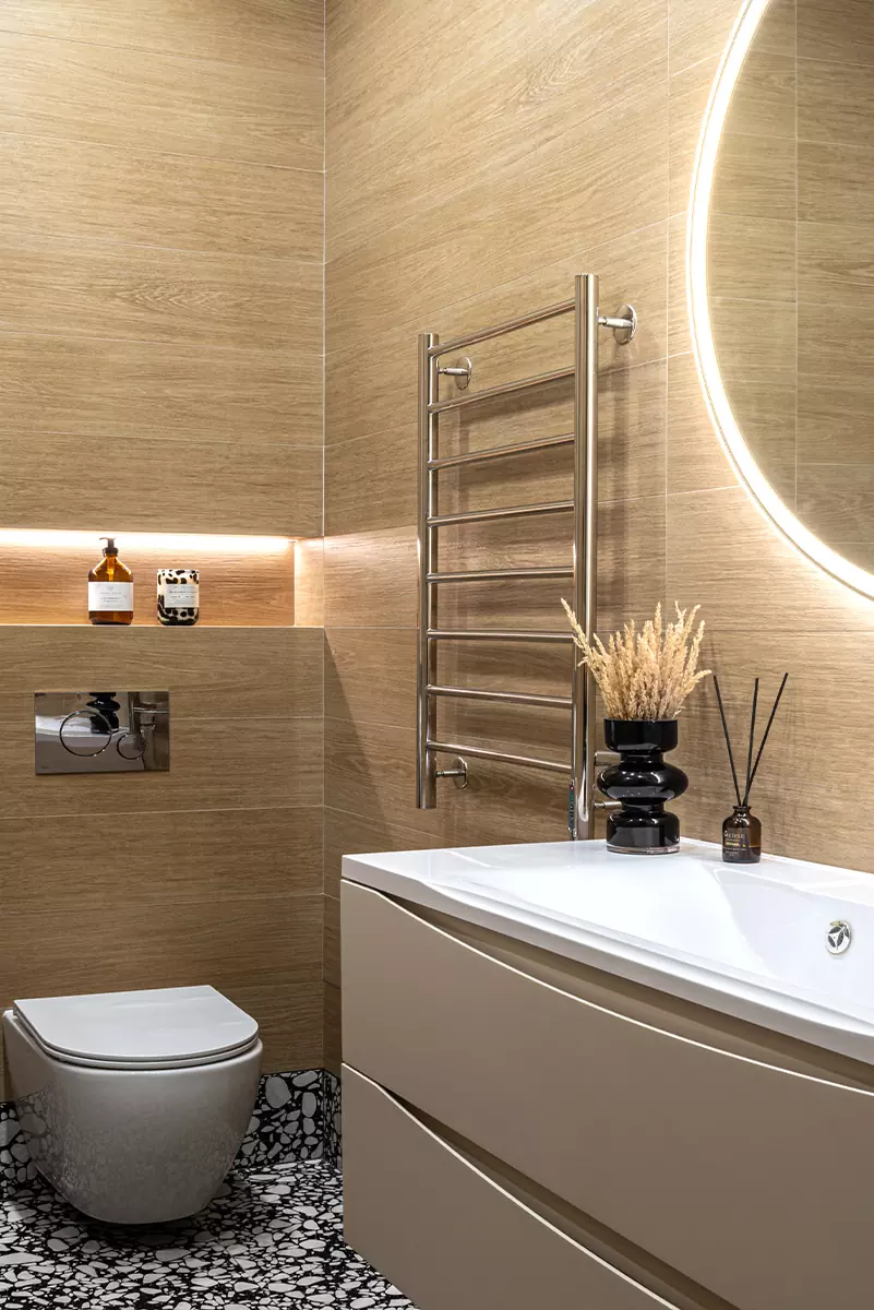 Пастельные тона и мягкие формы в интерьере квартиры для семьи с детьми — проект Анны и Дмитрия Коробко