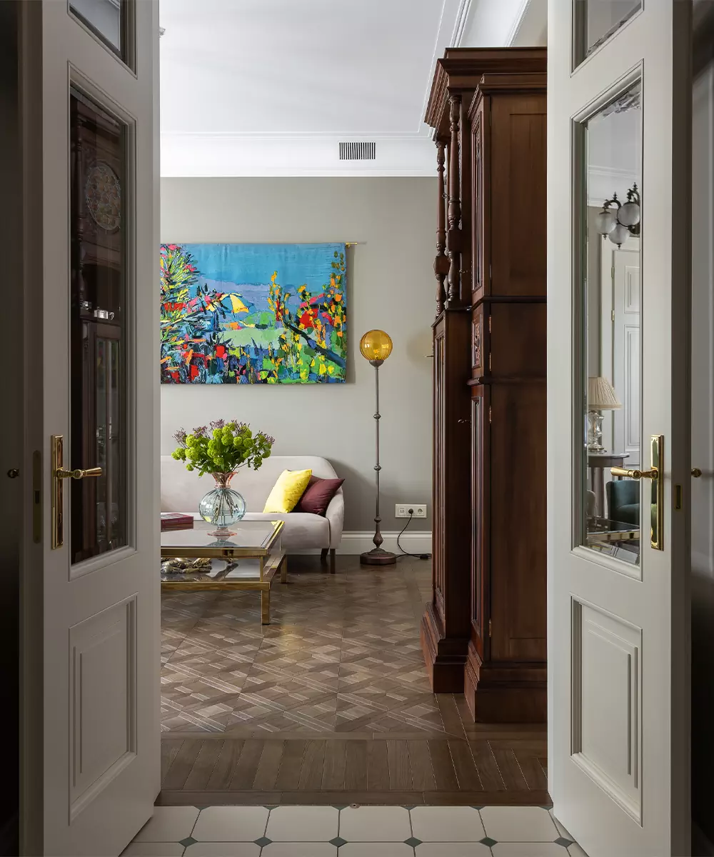 На стыке эпох: эклектичный интерьер квартиры в московском доходном доме — проект Елены Никитиной