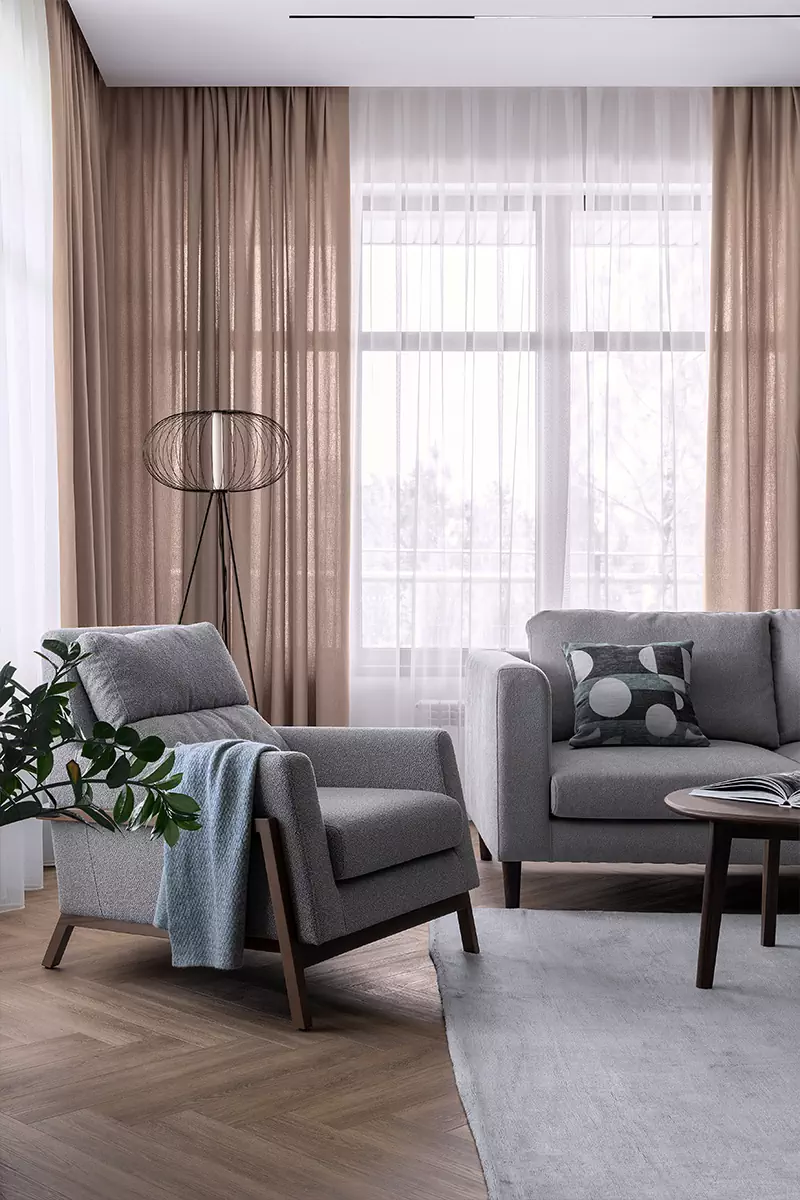 Ничего лишнего: сдержанный интерьер коттеджа для небольшой семьи — проект Оксаны Жердевой