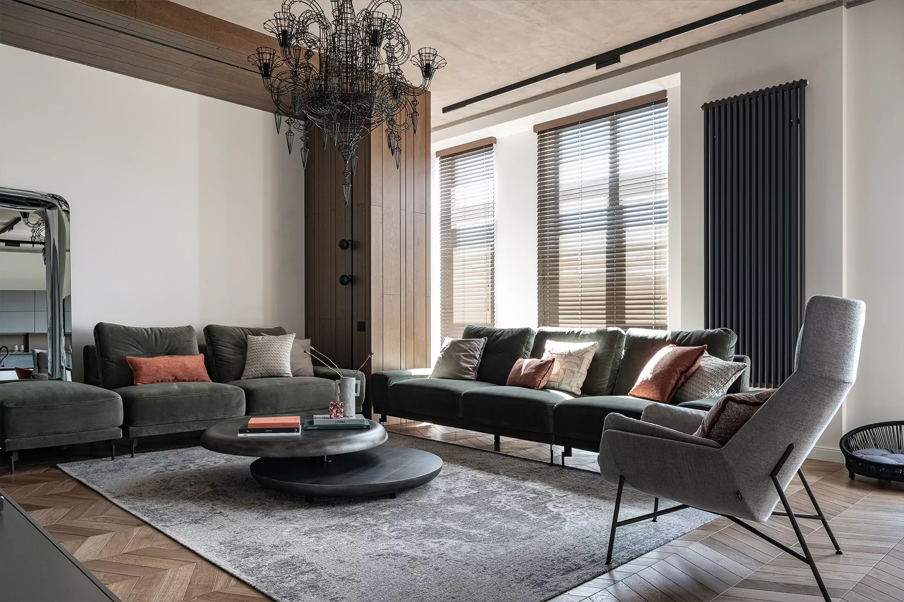 Яркие предметы с характером в эклектичном интерьере семейной квартиры — проект студии Polly Design