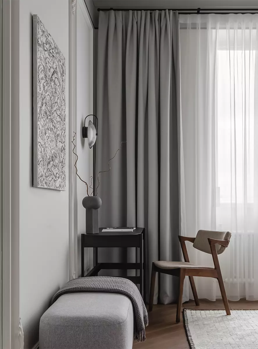 Черно-белые контрасты в интерьере квартиры на Кутузовском проспекте — проект студии ARDdesign