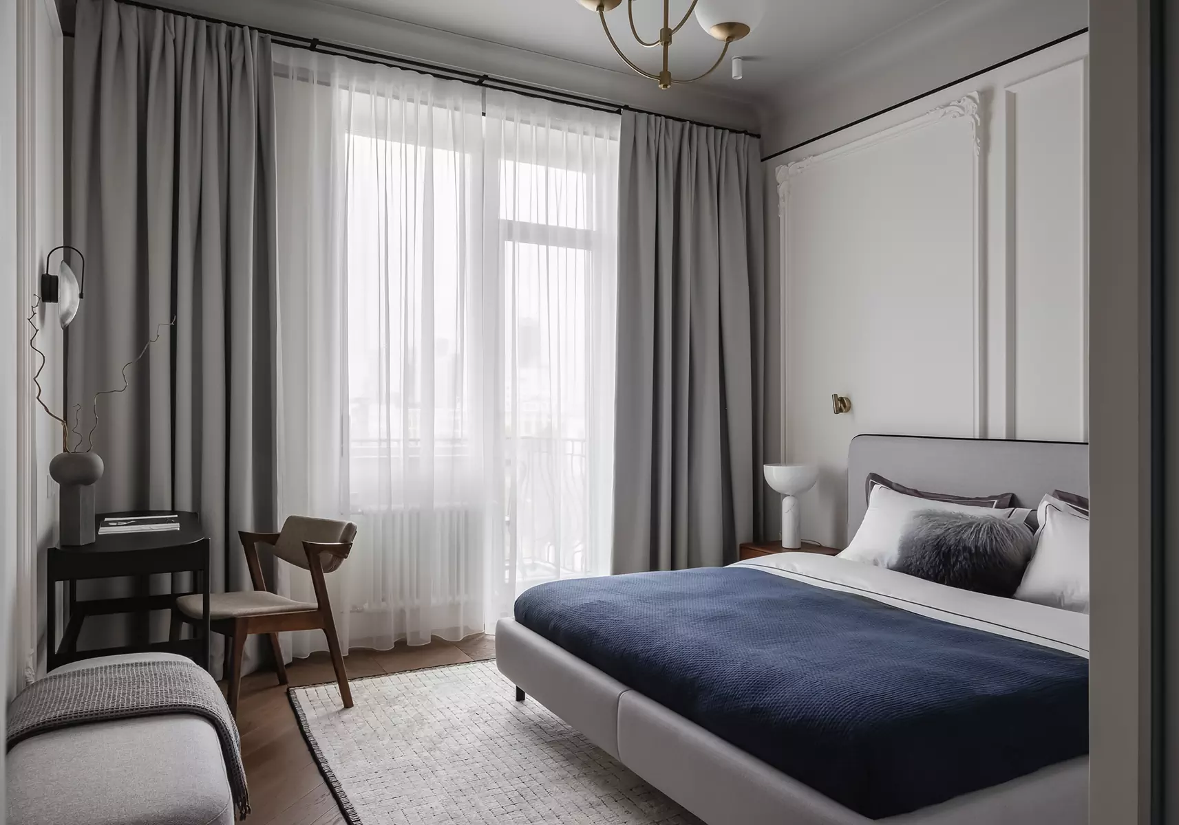 Черно-белые контрасты в интерьере квартиры на Кутузовском проспекте — проект студии ARDdesign