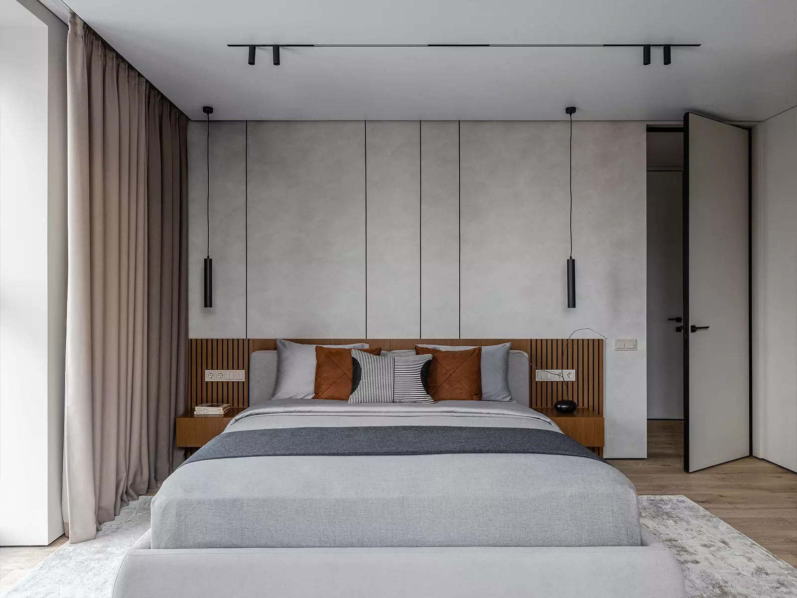 Оттенки осеннего леса в интерьере квартиры для семейной пары из Уфы — проект Алины Ганиевой