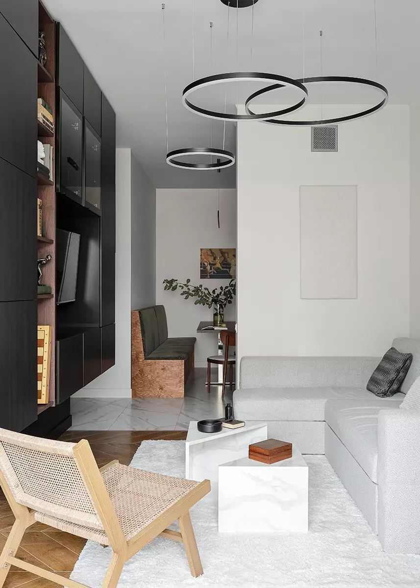 Аутентичные осколки советских времен в современном интерьере квартиры для семейной пары — проект бюро nsmb