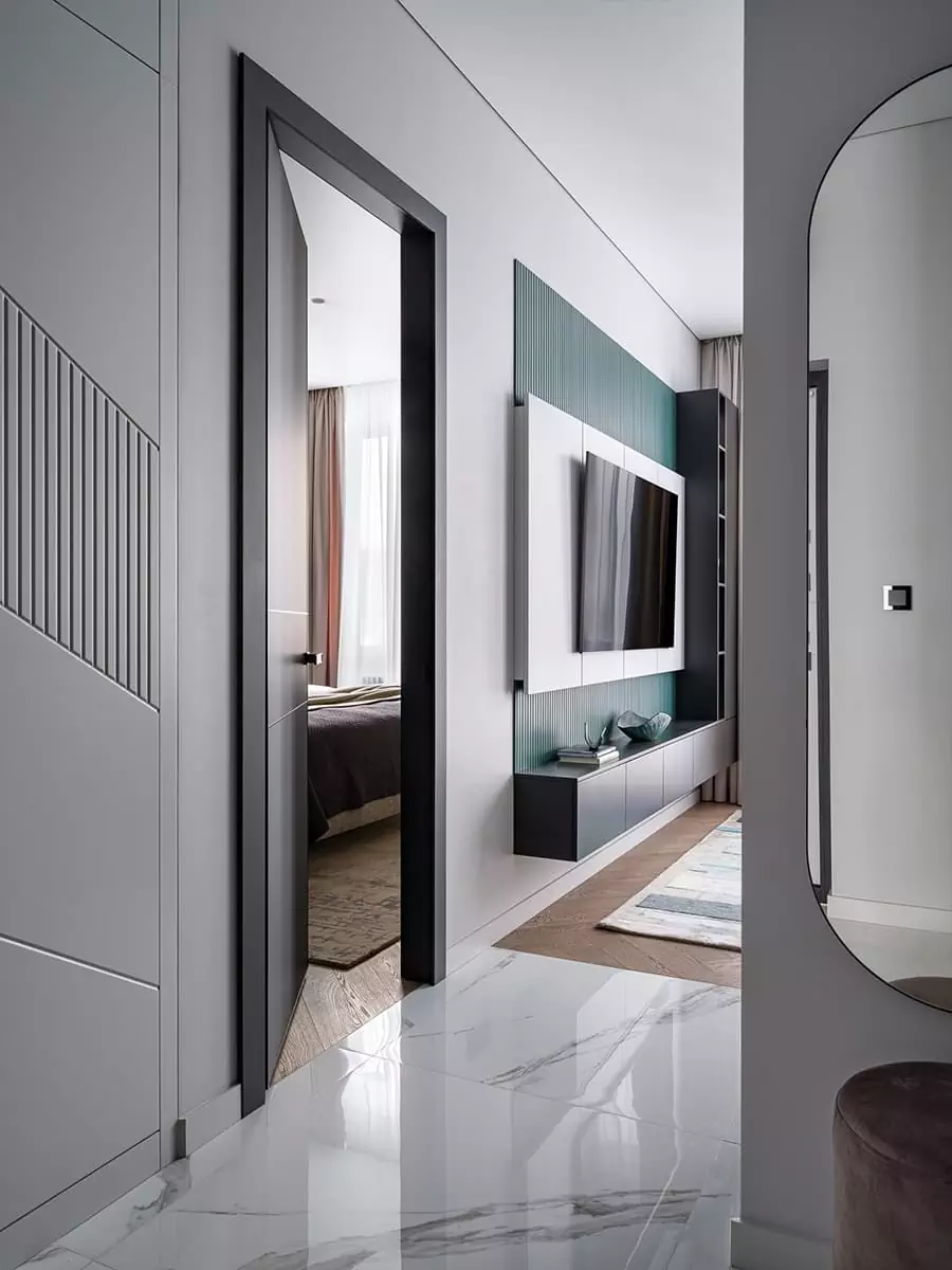 Динамичный интерьер квартиры, построенный на цветовых контрастах — проект Юлии Красниковой