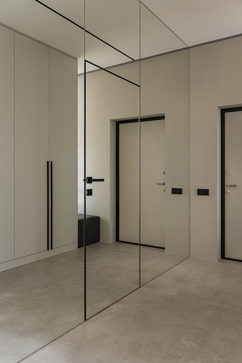 Светопрозрачные перегородки и акцентный свет в современном интерьере квартиры для молодого человека — проект Дмитрия Ханина