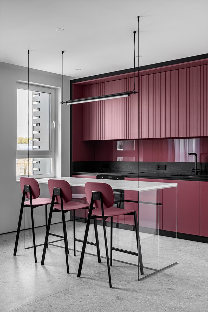 Деконструированный объем спальни в интерьере «гостевой» квартиры для молодого бизнесмена – проект Михаила Курносова