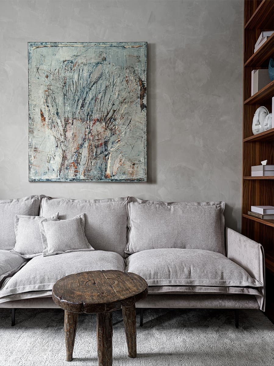 Светлый интерьер квартиры в центре Москвы с отсылками к экостилю — проект OMNIA STUDIO