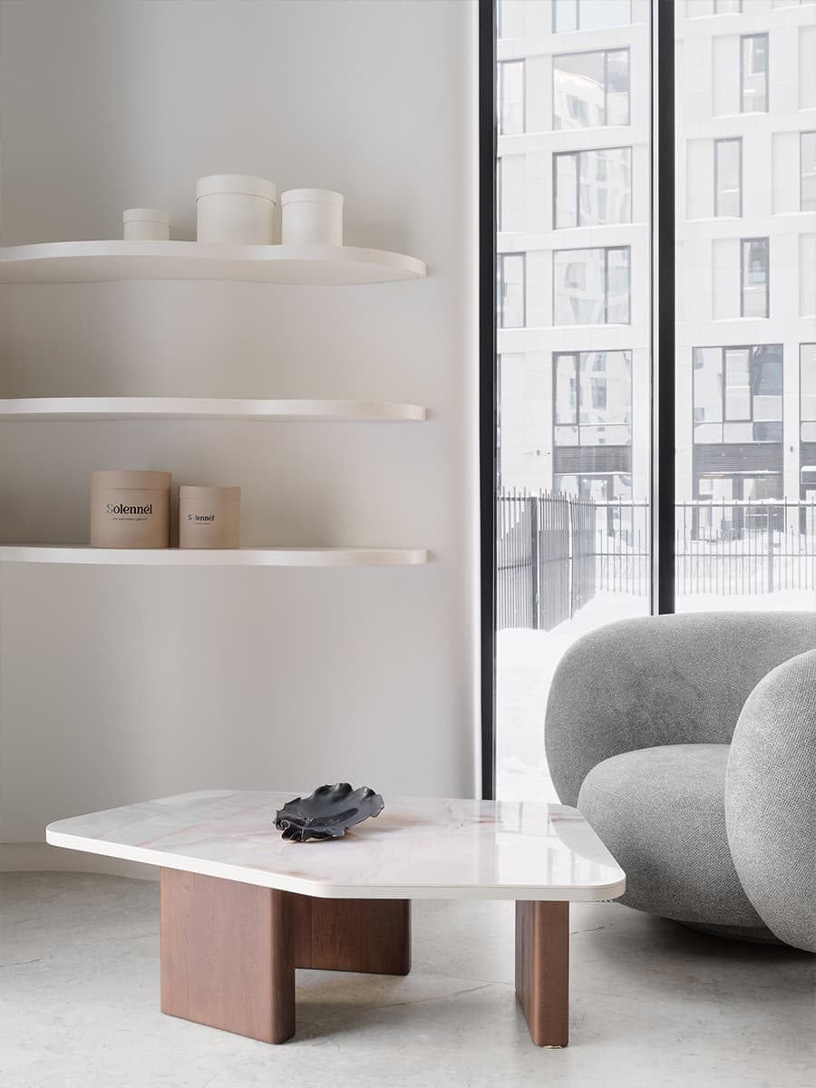 Сила трех стихий в интерьере современного салона цветов — проект студии дизайна PROJECTLINE.INTERIORS