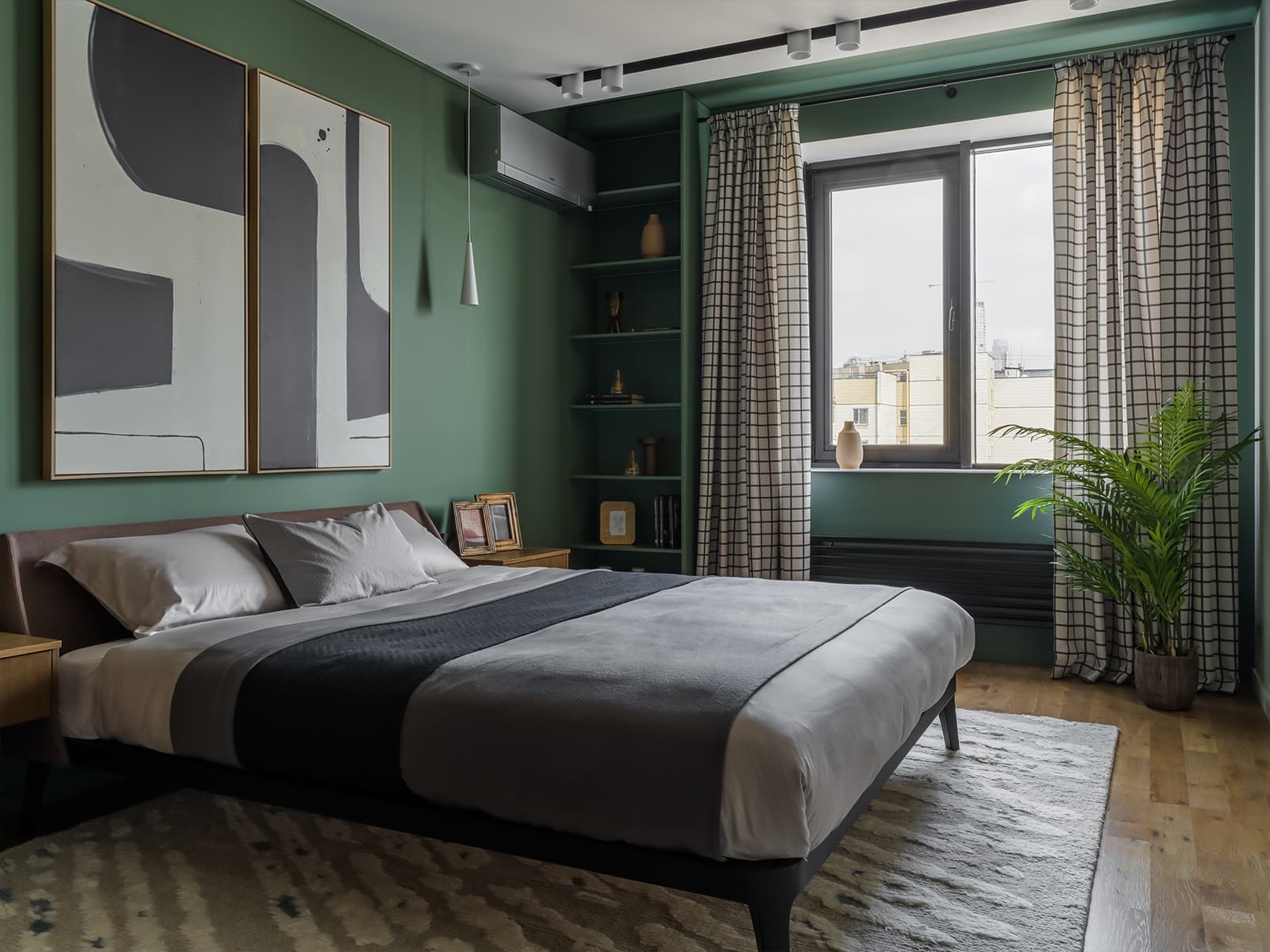 Строгая геометрия и тепло природных фактур в интерьере московской квартиры — проект студии NomadForm