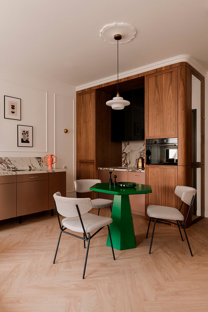 Элегантная эклектика в интерьере маленькой квартиры-студии — проект FURORA Studio