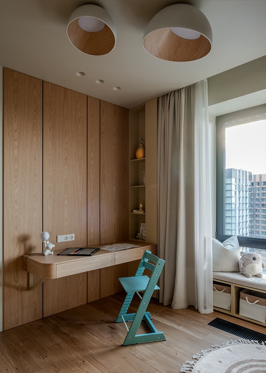 Баланс эстетики и практичности в интерьере квартиры для большой семьи — проект Марии Ничипоренко