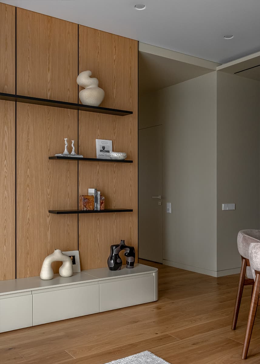 Баланс эстетики и практичности в интерьере квартиры для большой семьи — проект Марии Ничипоренко