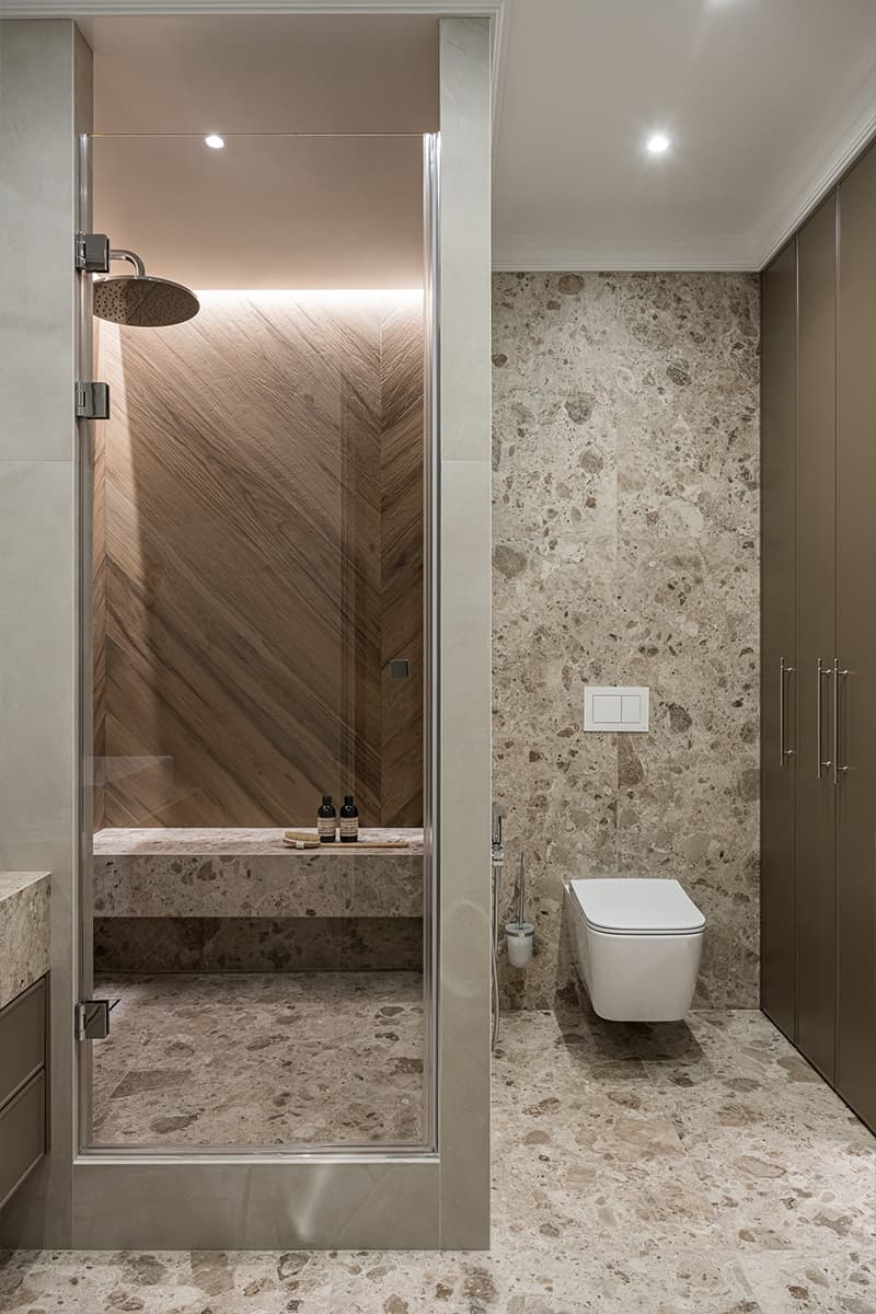 Необычное зонирование кухни в интерьере квартиры для взрослой женщины — проект Анны Тютиной