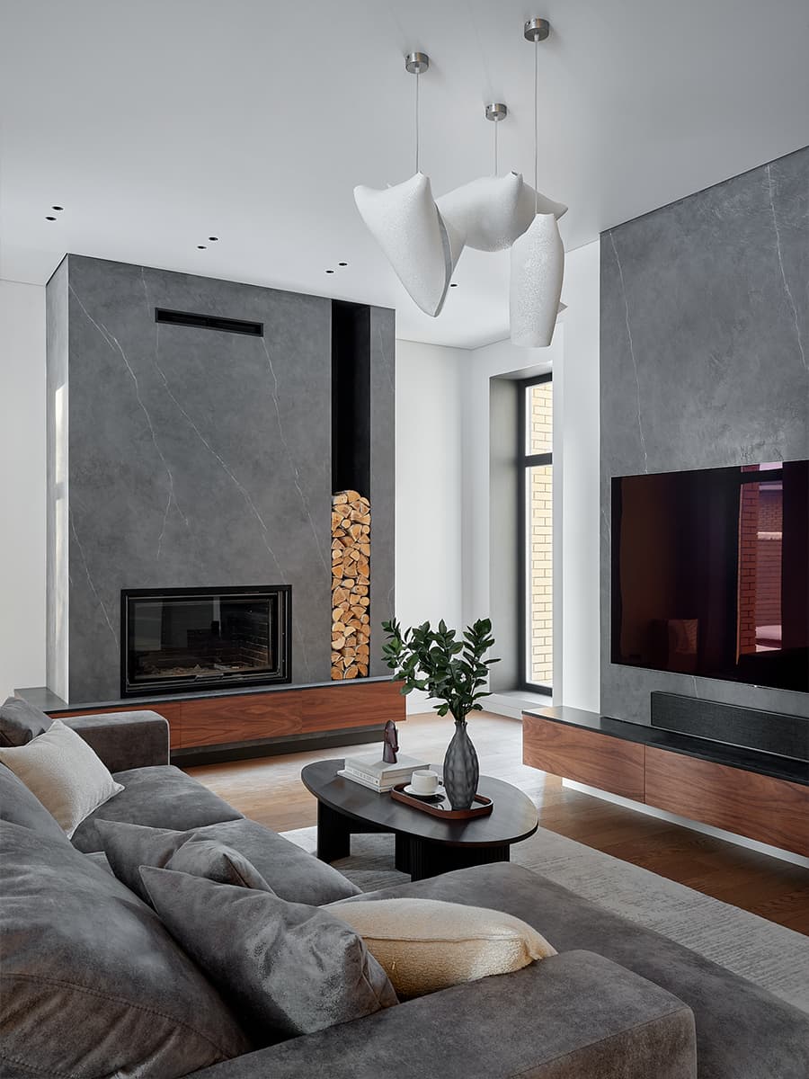 Диалог мужских и женских предпочтений в интерьере сибирского коттеджа — проект Татьяны Коркиной