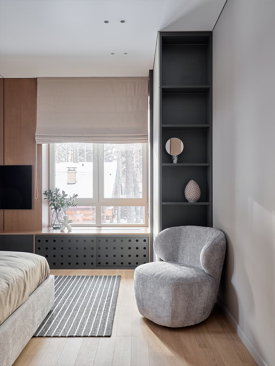 Диалог мужских и женских предпочтений в интерьере сибирского коттеджа — проект Татьяны Коркиной