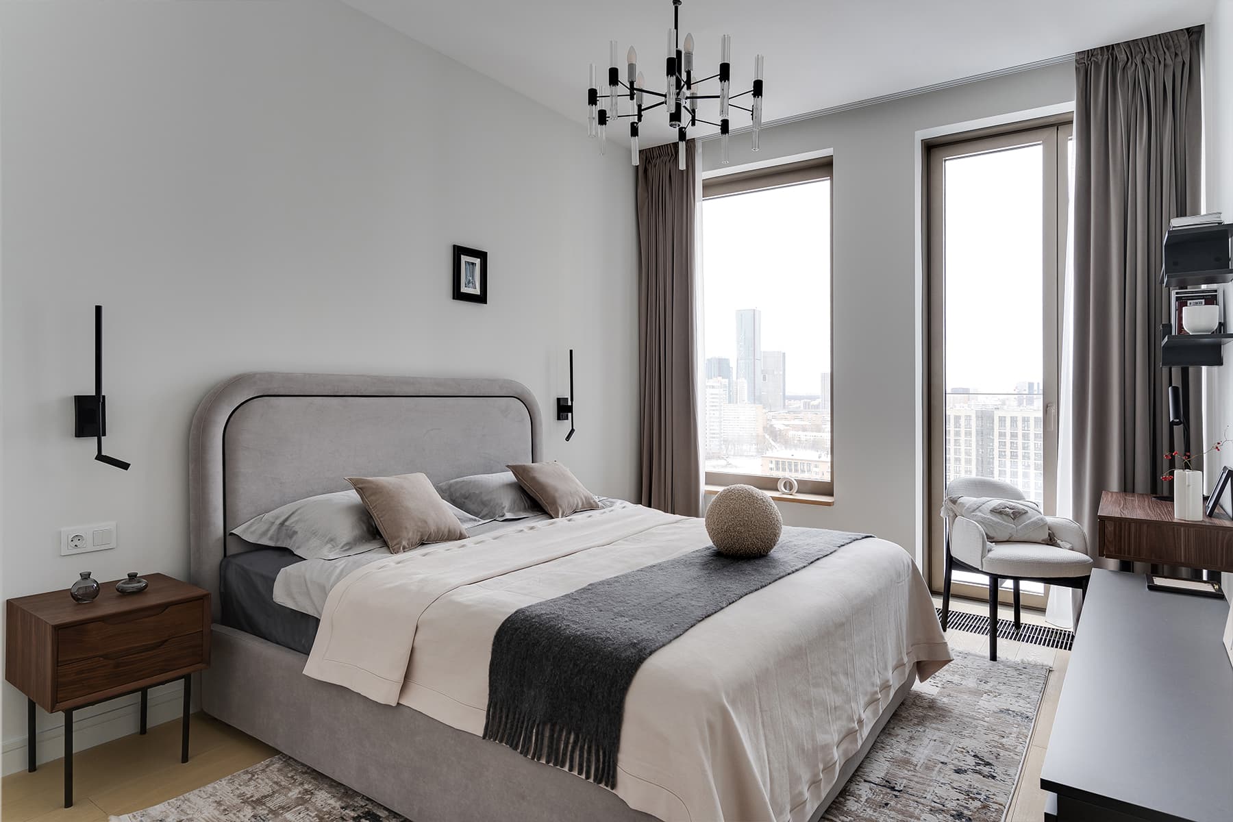 Экологичные материалы и нейтральная палитра в интерьере квартиры для многодетной семьи — проект Ксении Харламовой