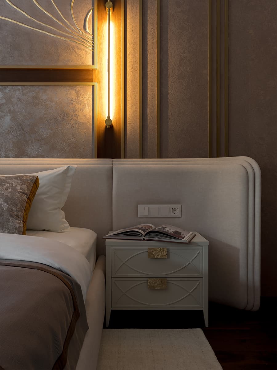 Цветные порталы, керамогранит и уютная лоджия в интерьере семейной квартиры в Воронеже — проект Екатерины Мищенко