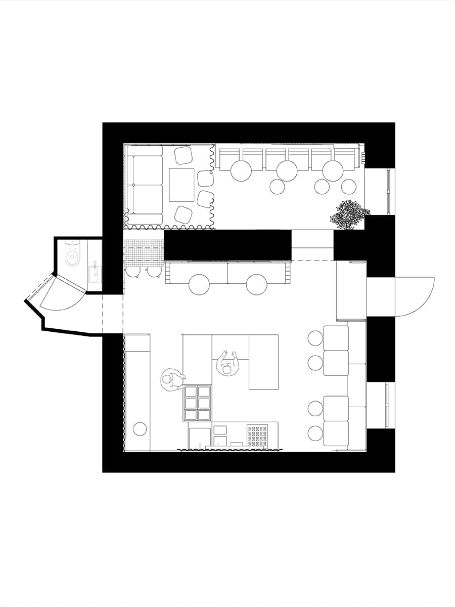 Ярко-зеленый металлокаркас, неон и открытая кухня в интерьере петербургского бара — проект бюро Akke Collective