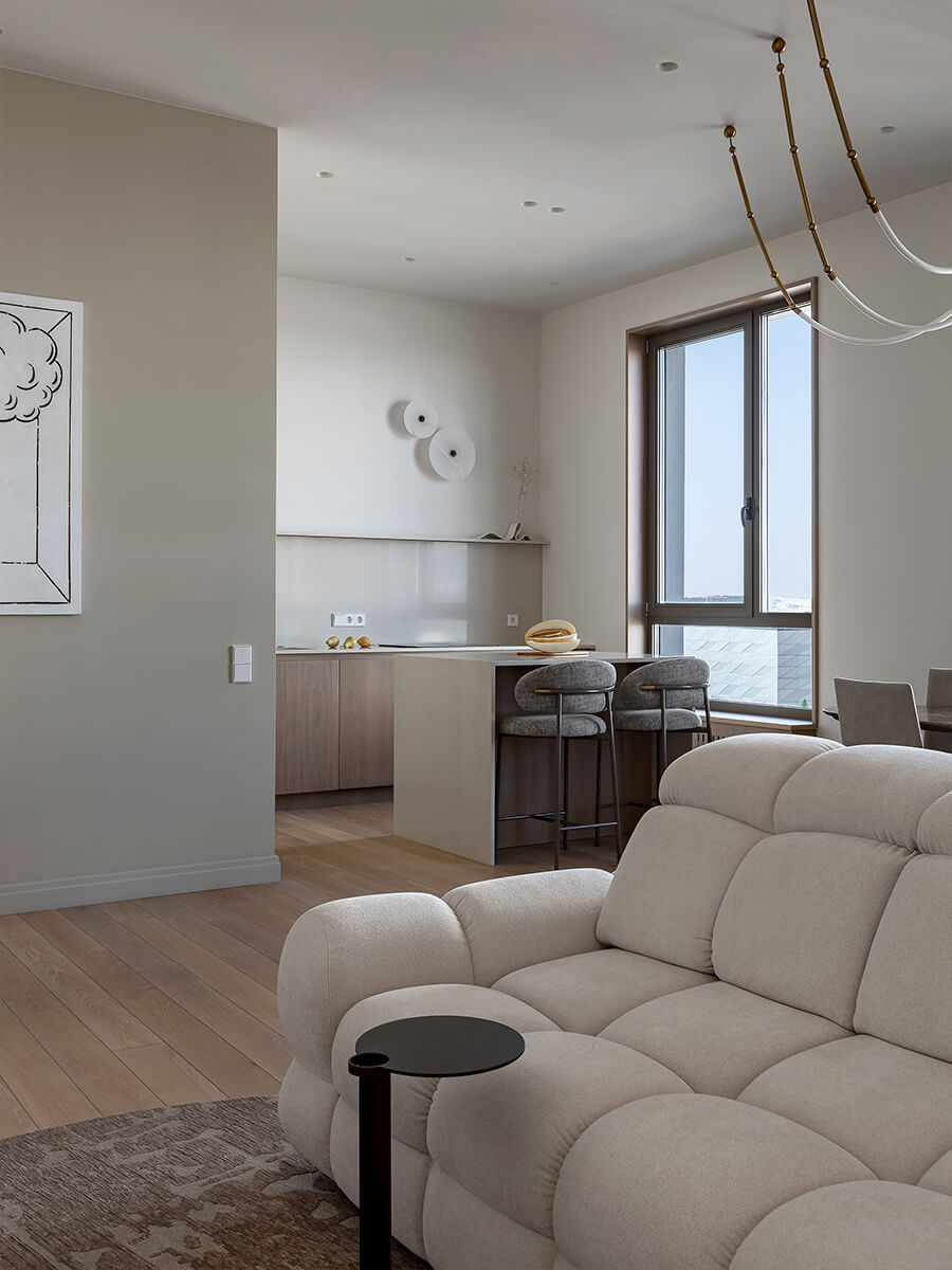 Интерьер просторной квартиры для стильной женщины из Минска — проект Надежды Тимохиной