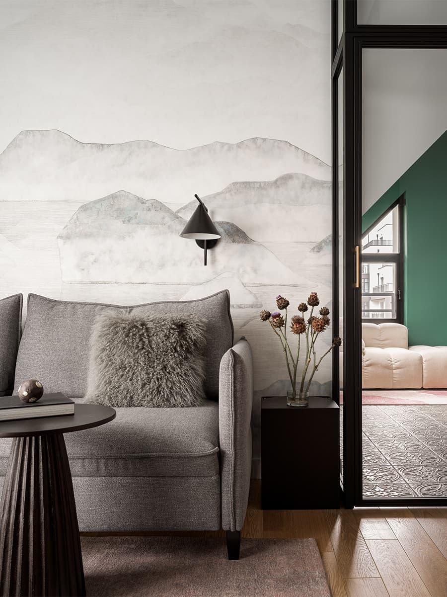 Нестандартные решения в интерьере квартиры со скошенным потолком — проект Анны Миклашевской