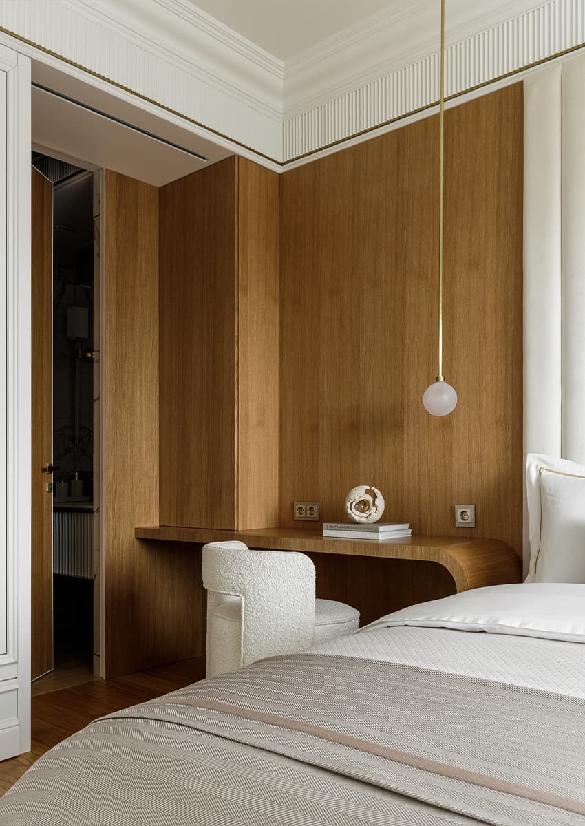 Воздушный интерьер квартиры с теплой палитрой материалов — проект Ирины Шевченко