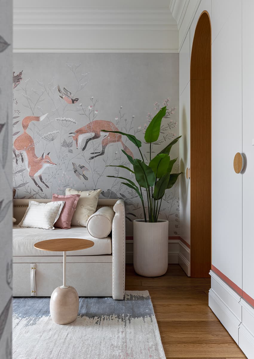 Воздушный интерьер квартиры с теплой палитрой материалов — проект Ирины Шевченко w3