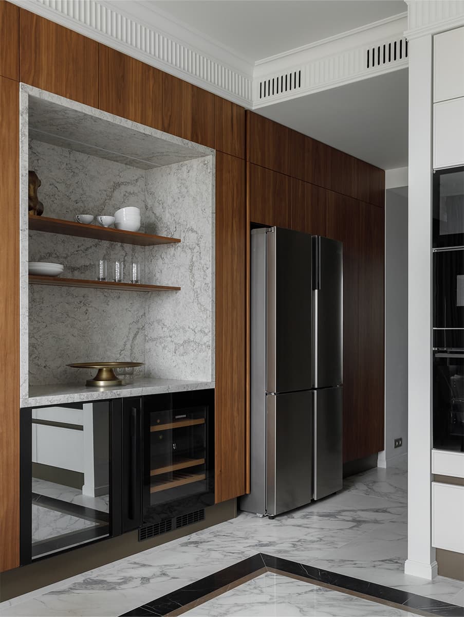 Вневременные решения в уютном интерьере квартиры для интеллигентной семьи — проект Polukhina Design