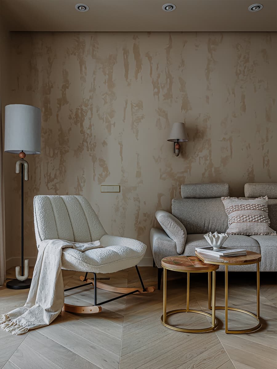 Медитативный интерьер, созданный по канонам восточных практик — проект Катарины Притчиной