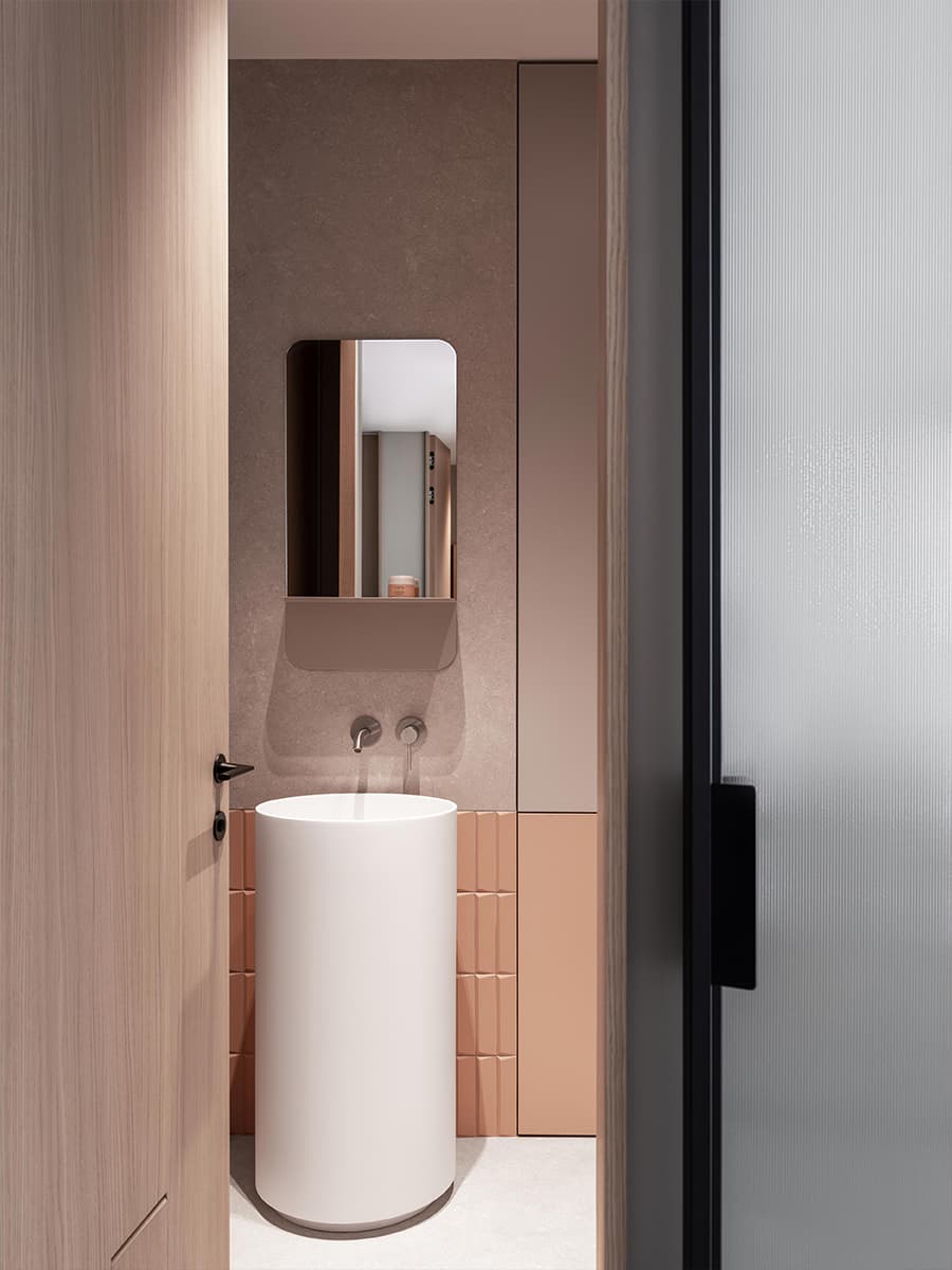 Продуманный до мелочей интерьер квартиры с графичными деталями — проект bureau SLOVO