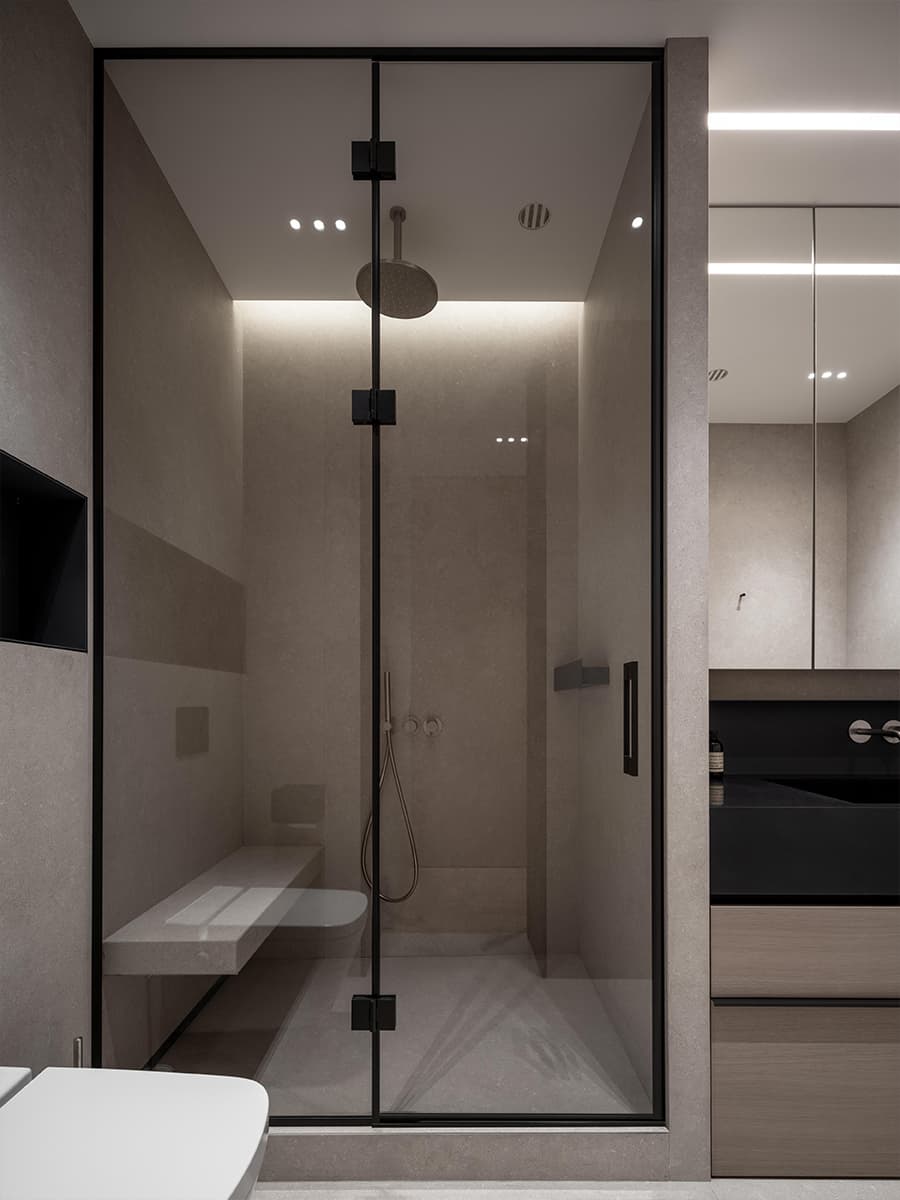 Продуманный до мелочей интерьер квартиры с графичными деталями — проект bureau SLOVO