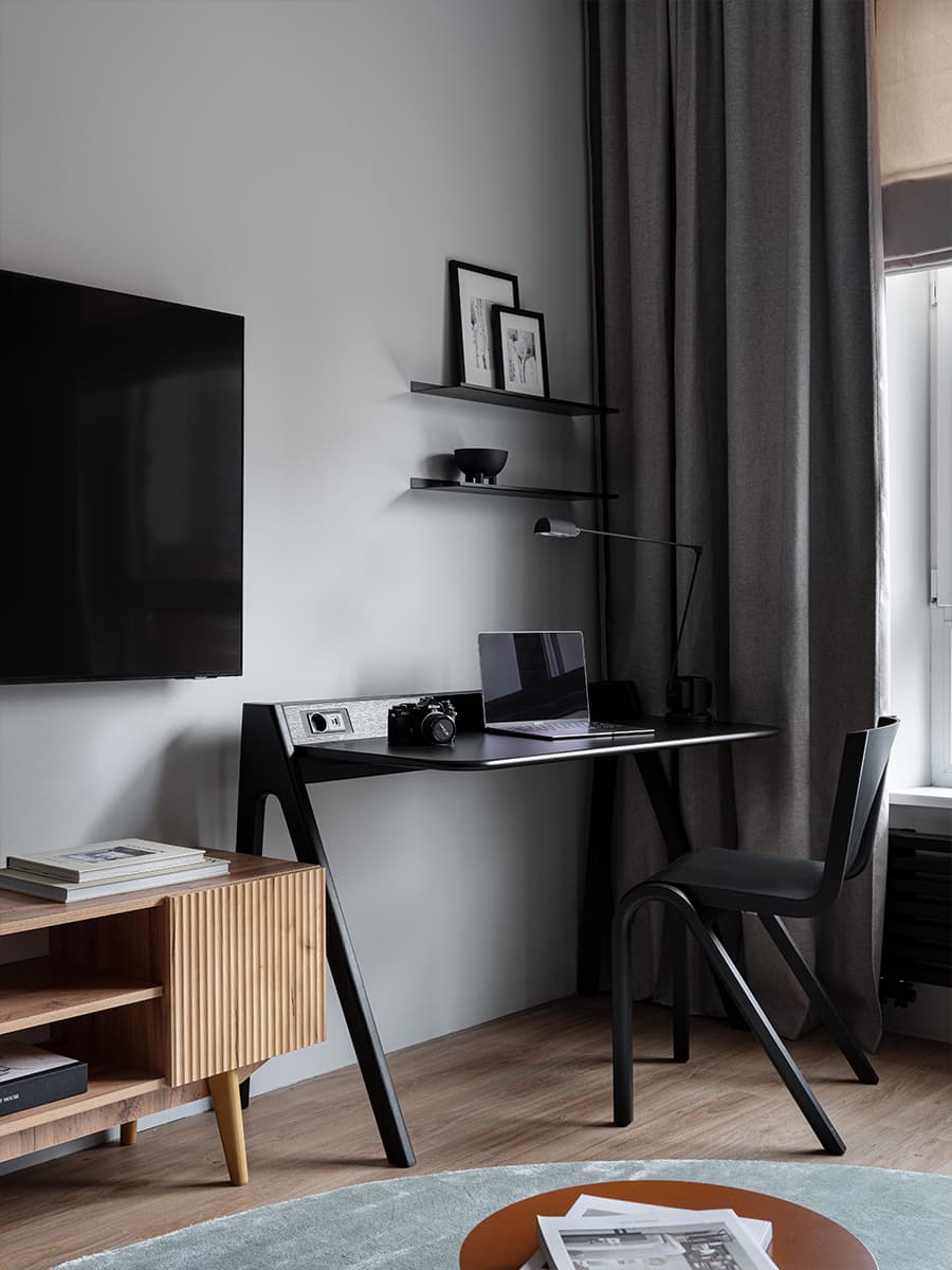 Акцентные детали в интерьере квартиры для деятеля кино — проект Марго Бабкиной