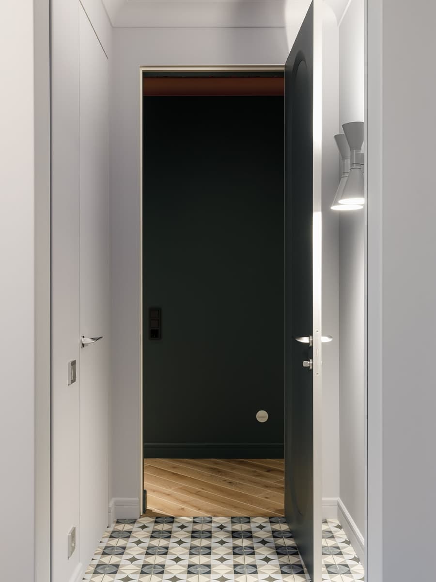 Глубокие синие тона в интерьере красочной квартиры с предметами искусства — проект Юлии Очкал и Натальи Ленинцевой