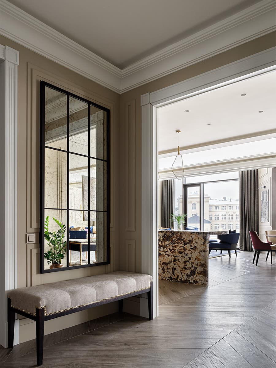 Спокойный и респектабельный интерьер квартиры в центре Москвы — проект Елены Потемкиной