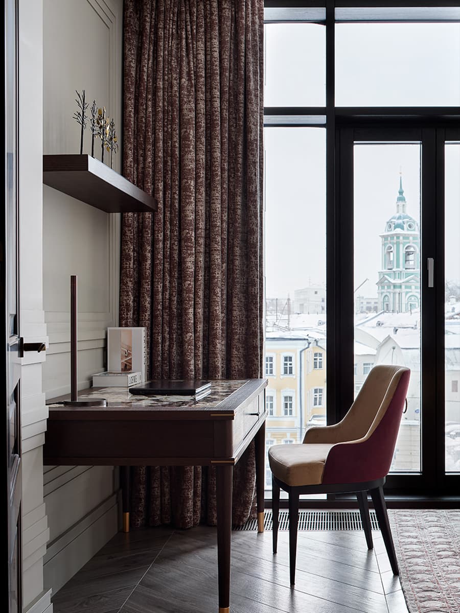 Спокойный и респектабельный интерьер квартиры в центре Москвы — проект Елены Потемкиной
