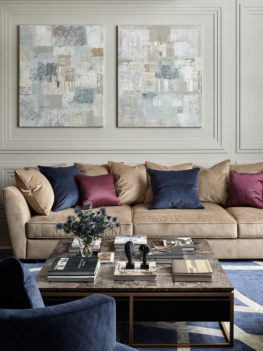 Спокойный и респектабельный интерьер квартиры в центре Москвы — проект Елены Потемкиной