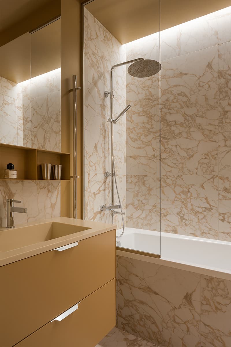 Терракотовые акценты в интерьере квартиры под сдачу в аренду — проект Данили Хутбеевой