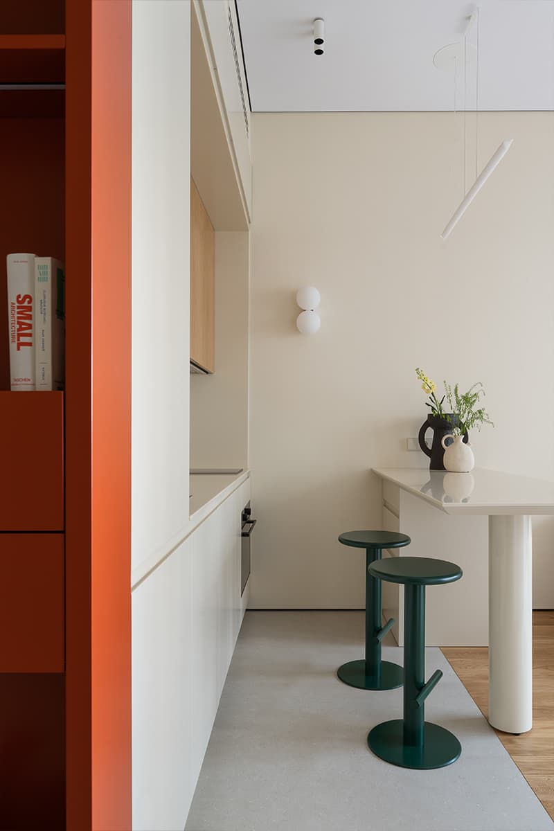 Терракотовые акценты в интерьере квартиры под сдачу в аренду — проект Данили Хутбеевой