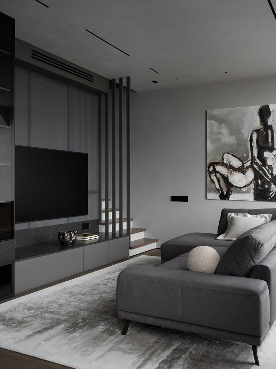 Двухуровневая квартира с полноценным мастер-этажом — проект студии дизайна «Сфера»