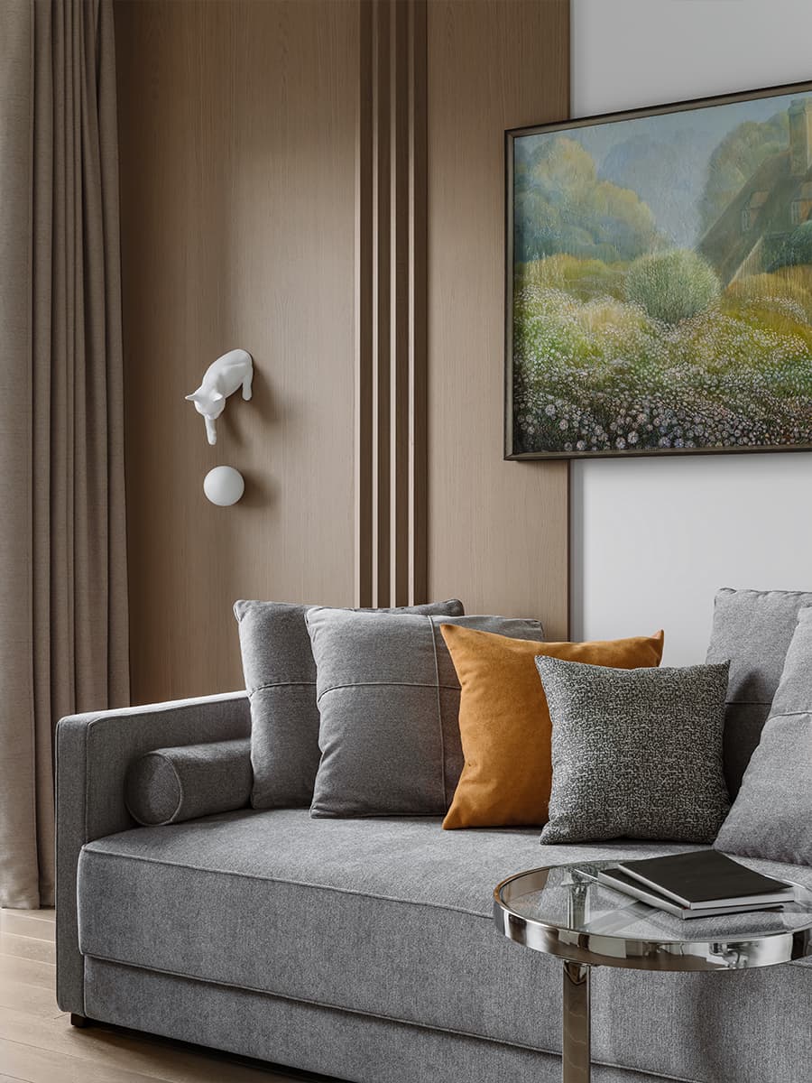 Расслабленный интерьер квартиры для двух студентов — проект Александры Останковой