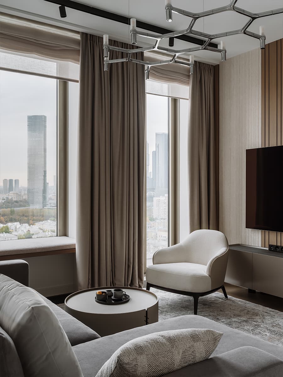 Расслабленный интерьер квартиры для двух студентов — проект Александры Останковой